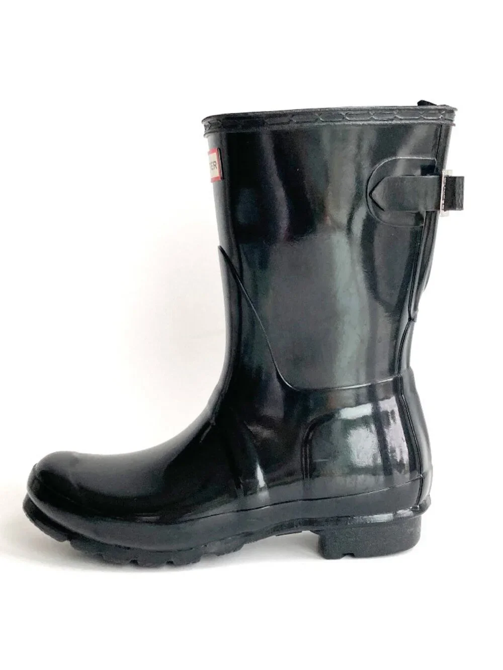 Hunter Original Short Gloss Rain Boots NWOB sz 7